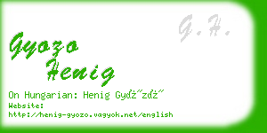 gyozo henig business card